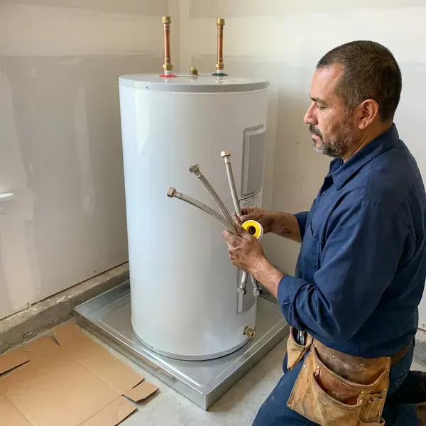 GFR Plumbing technician providing gas water heater installation in Denver, CO